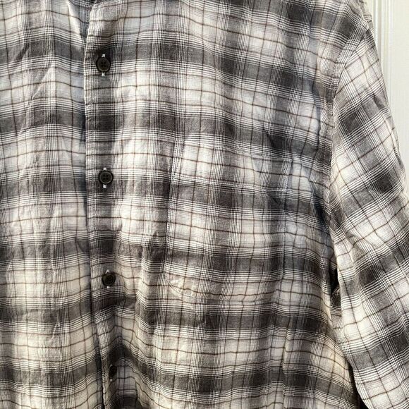 Johnnie-O Burruss Top Shelf Button Down Shirt Light Gray Plaid Men's Size XL - Picture 4 of 10